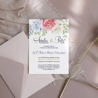 Zaproszenia ślubne Geometryczne Serce - Motyw 3