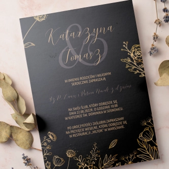Zaproszenia ślubne Goldish- Motyw2