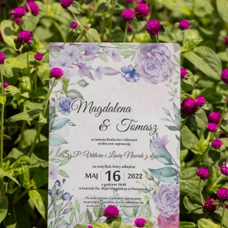 Zaproszenia ślubne Amelia- Motyw 4