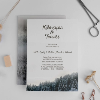 Zaproszenia ślubne Forest - Motyw 4