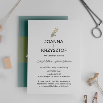 Zaproszenia ślubne Botanic - Motyw 2