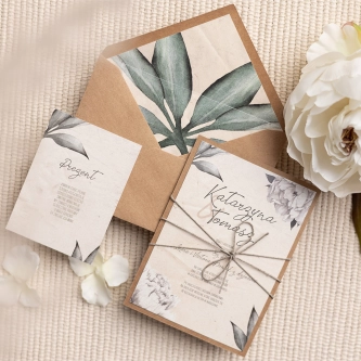 Zaproszenia ślubne Old Fashion z&nbsp;ekologicznymi dodatkami