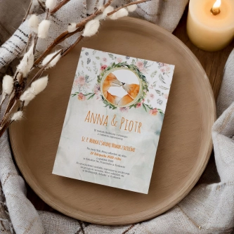 Zaproszenia ślubne Animals - Motyw 1