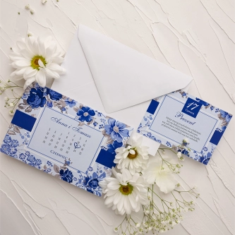 Zaproszenie ślubne Nasz Dzień z&nbsp;kalendarzem i&nbsp;dodatkową wkładką