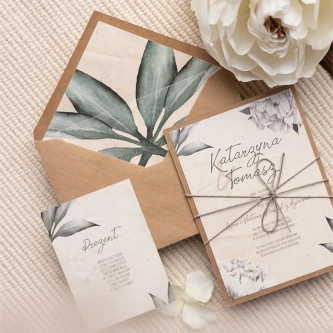 Zaproszenia ślubne Old Fashion z&nbsp;ekologicznymi dodatkami