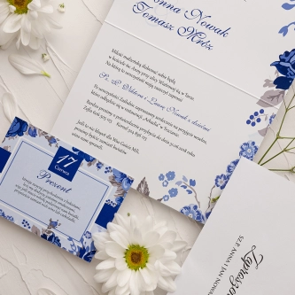 Zaproszenie ślubne Nasz Dzień z&nbsp;kalendarzem i&nbsp;dodatkową wkładką