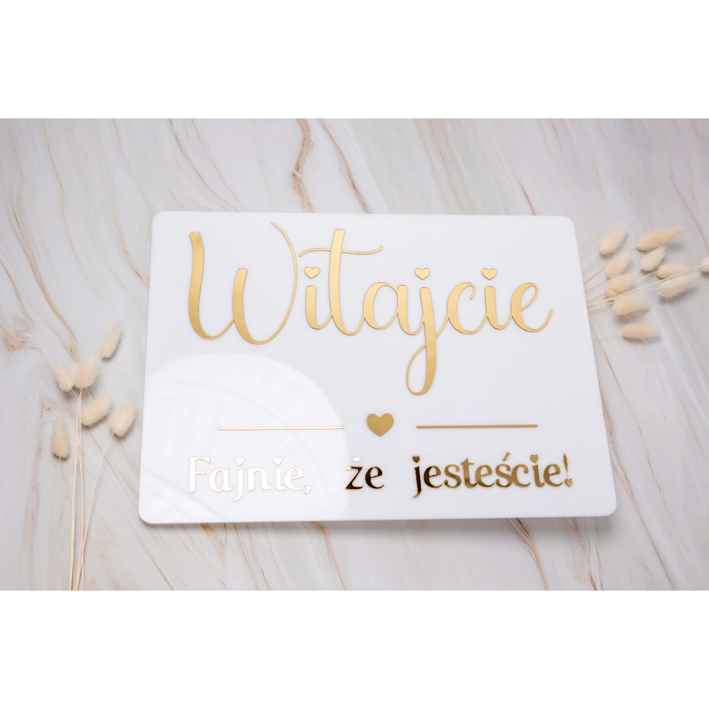 Akrylowa Tablica Powitalna