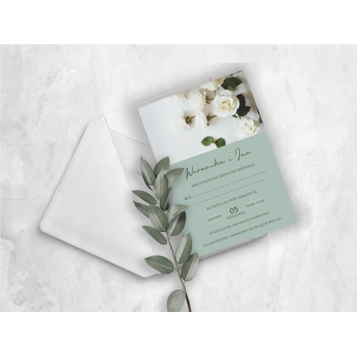 Zaproszenia ślubne Mint Romance