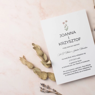 Zaproszenia ślubne Botanic - Motyw 1