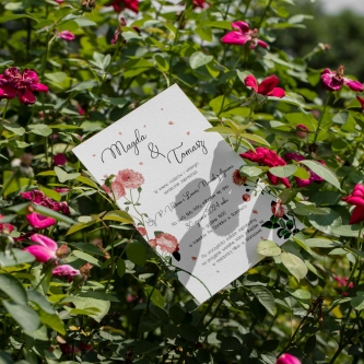 Zaproszenia ślubne Biały Czas - Motyw 5