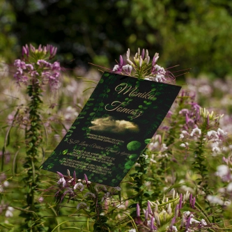 Zaproszenia ślubne Greenery- Motyw3