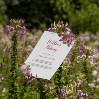 Zaproszenia ślubne Amore Rosso - motyw 1