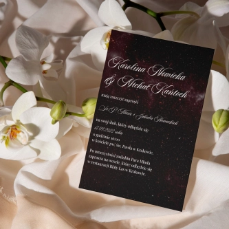 Zaproszenia ślubne Galaxy - Motyw 3