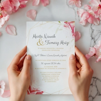 Zaproszenia ślubne Flowers & Frame - Motyw 5
