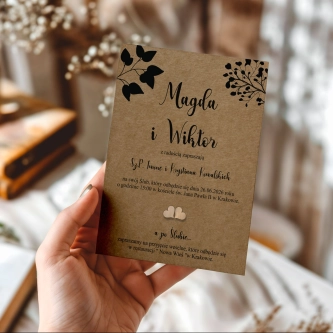 Zaproszenia ślubne Boho - Motyw 3
