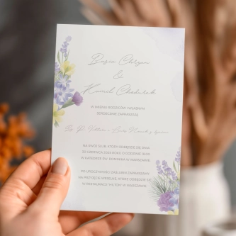 Zaproszenia ślubne Lili - Motyw 4