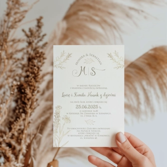 Zaproszenia ślubne Fiori - Motyw 1