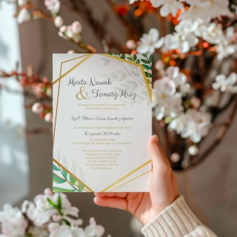 Zaproszenia ślubne Flowers & Frame - Motyw 2