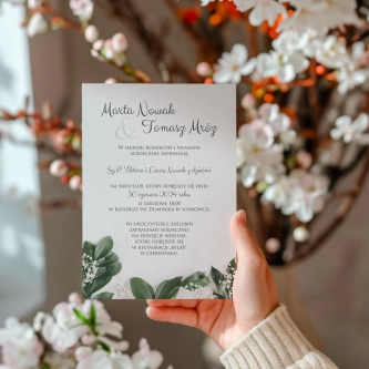 Zaproszenia ślubne Soft - Motyw 1