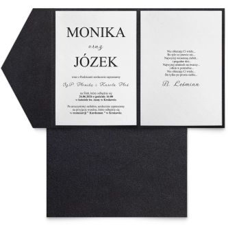 Zaproszenia ślubne w&nbsp;Etui, Folder Minimalistyczne motyw 6