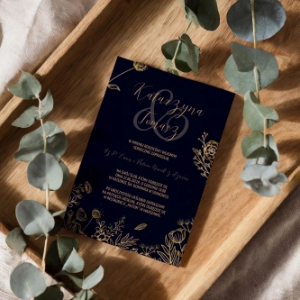 Zaproszenia ślubne Goldish- Motyw2