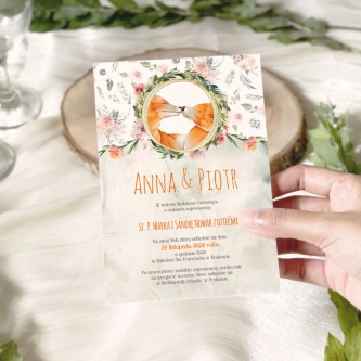 Zaproszenia ślubne Animals - Motyw 1