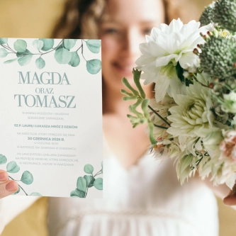 Zaproszenia ślubne Eukaliptus - Motyw 2
