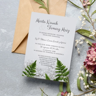 Zaproszenia ślubne Soft - Motyw 2