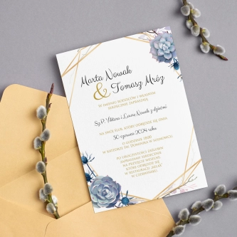 Zaproszenia ślubne Flowers & Frame - Motyw 6