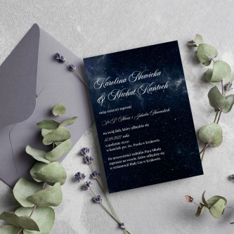 Zaproszenia ślubne Galaxy - Motyw 1