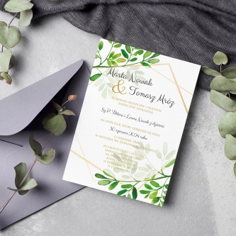 Zaproszenia ślubne Flowers & Frame - Motyw 3