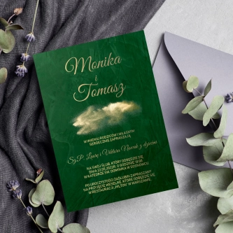 Zaproszenia ślubne Greenery- Motyw1