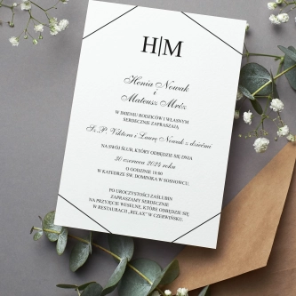 Zaproszenia ślubne Elegance - Motyw 1