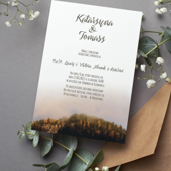 Zaproszenia ślubne Forest - Motyw 3