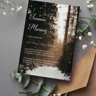 Zaproszenia ślubne Las - Motyw 4