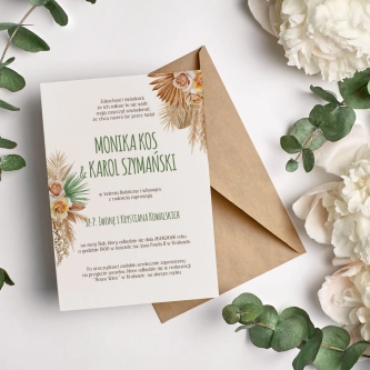 Zaproszenia ślubne Boho - Motyw 1