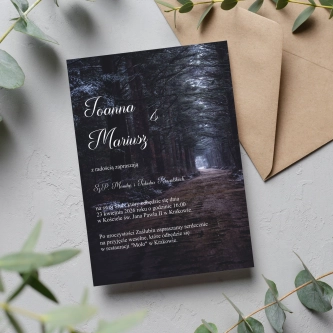 Zaproszenia ślubne Las - Motyw 5
