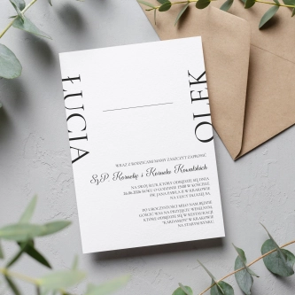 Zaproszenia ślubne Minimalistyczne - Motyw 5