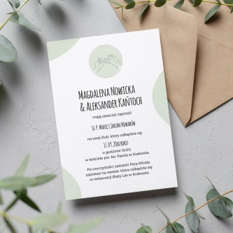 Zaproszenia ślubne Hands - Motyw 2