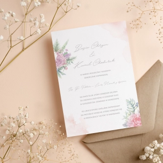 Zaproszenia ślubne Lili - Motyw 2