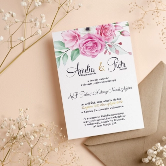 Zaproszenia ślubne Geometryczne Serce - Motyw 1