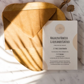 Zaproszenia ślubne Hands - Motyw 1