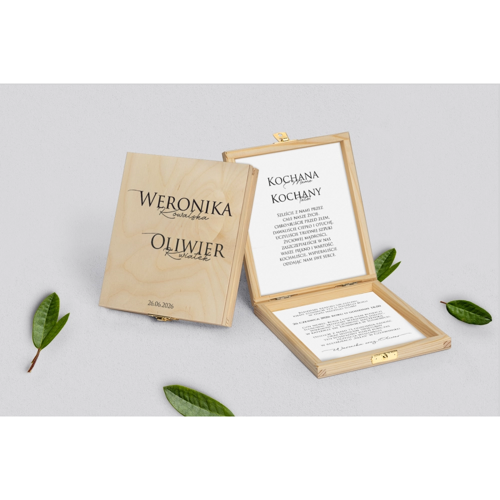 Zaproszenie dla Rodziców - naturalne Minimalistyczne Motyw 2