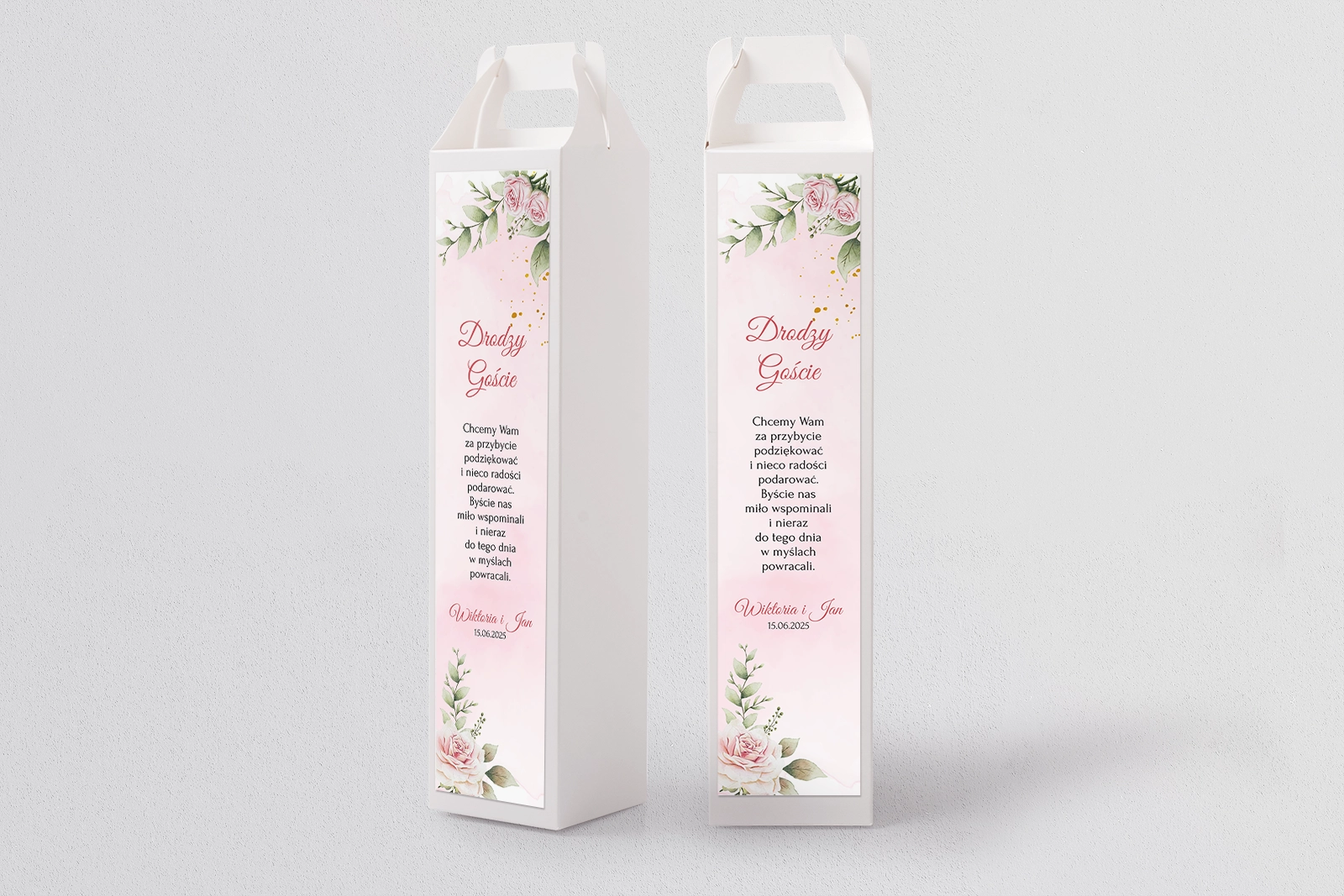 Pudełko na alkohol Złote Serca