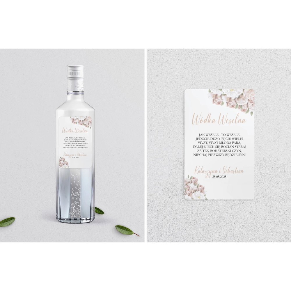 Naklejki na alkohol - Amore Rosso Motyw 2