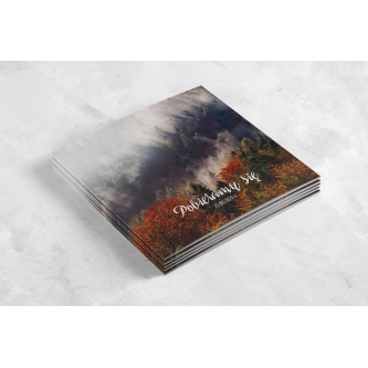 Zaproszenia ślubne Forest - Składane Kwadrat Motyw 3