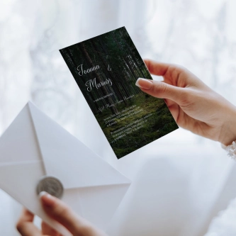 Zaproszenia ślubne Las - Motyw 1