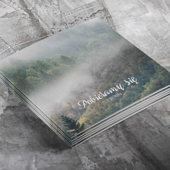 Zaproszenia ślubne Forest - Składane Kwadrat Motyw 2