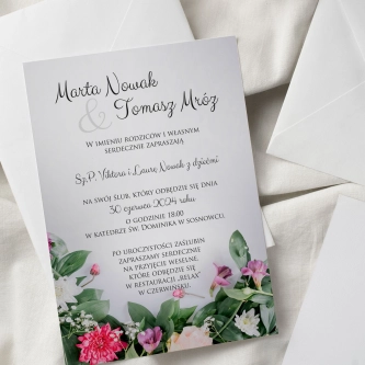 Zaproszenia ślubne Soft - Motyw 6
