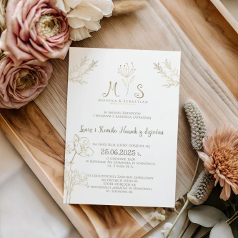 Zaproszenia ślubne Fiori - Motyw 3